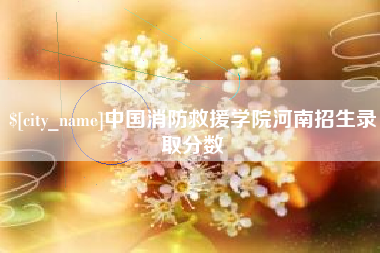 杭州中国消防救援学院河南招生录取分数
