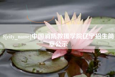杭州中国消防救援学院辽宁招生简章公示