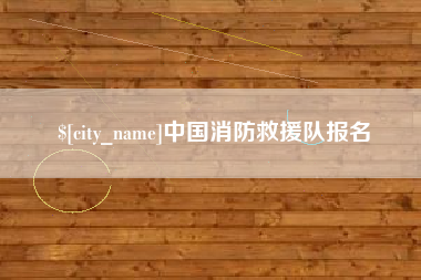 杭州中国消防救援队报名