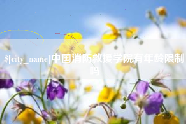 杭州中国消防救援学院有年龄限制吗