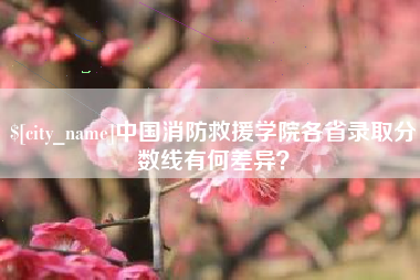 杭州中国消防救援学院各省录取分数线有何差异？
