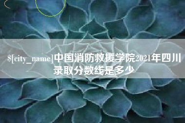杭州中国消防救援学院2021年四川录取分数线是多少