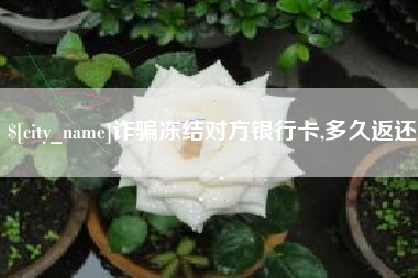 杭州诈骗冻结对方银行卡,多久返还