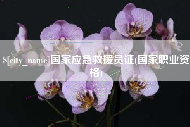 杭州国家应急救援员证(国家职业资格)
