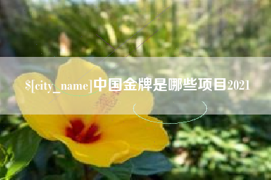 杭州中国金牌是哪些项目2021