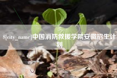 杭州中国消防救援学院安徽招生计划