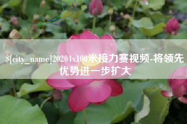 杭州20204x100米接力赛视频-将领先优势进一步扩大