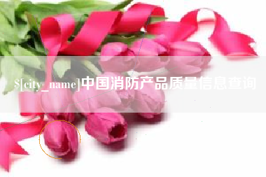 杭州中国消防产品质量信息查询
