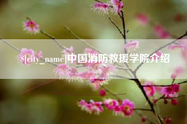 杭州中国消防救援学院介绍