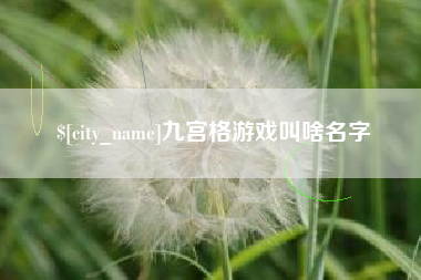 杭州九宫格游戏叫啥名字