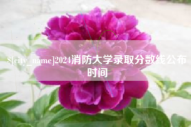 杭州2024消防大学录取分数线公布时间
