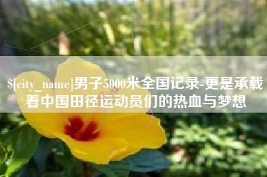 杭州男子5000米全国记录-更是承载着中国田径运动员们的热血与梦想