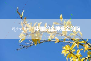 杭州中国的金牌是金的吗