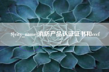杭州消防产品认证证书和cccf