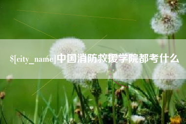 杭州中国消防救援学院都考什么