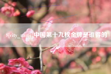 杭州中国第十九枚金牌是谁得的
