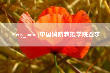 杭州中国消防救援学院要求