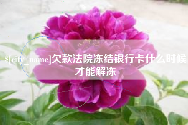 杭州欠款法院冻结银行卡什么时候才能解冻