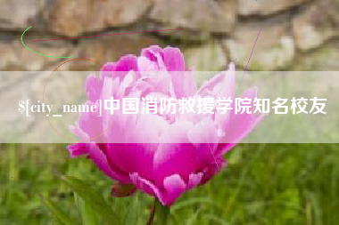 杭州中国消防救援学院知名校友