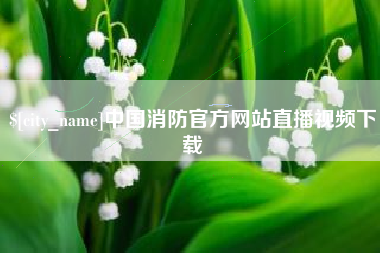 杭州中国消防官方网站直播视频下载
