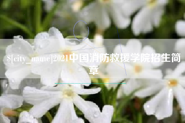 杭州2021中国消防救援学院招生简章