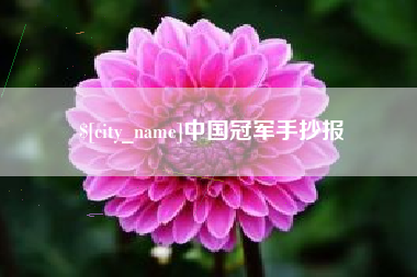 杭州中国冠军手抄报